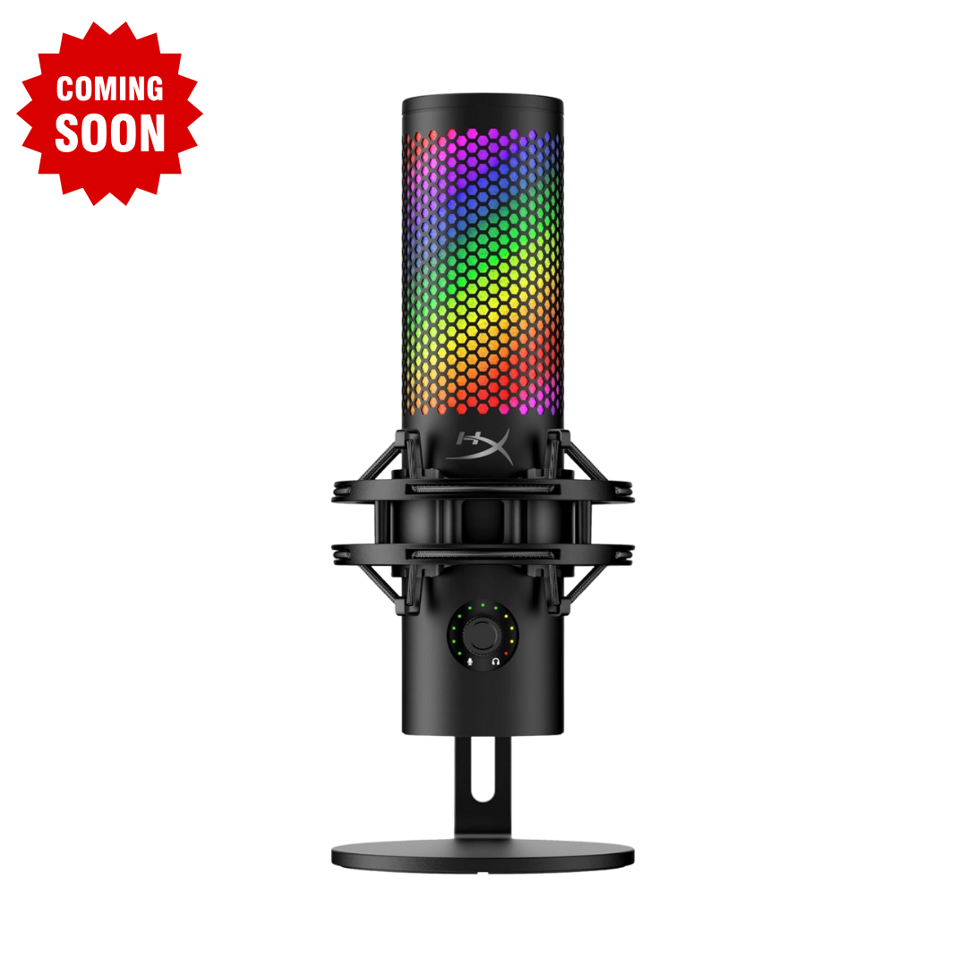 Hyperx quadcast 2 microphone - usb microphone with rgb lighting for streaming - streaming