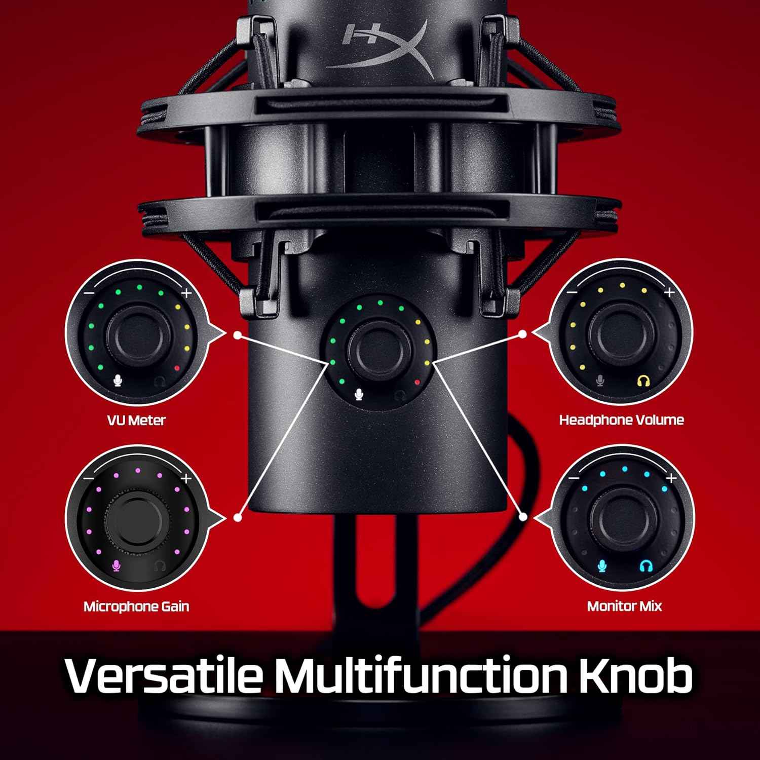 Hyperx Quadcast 2 s – Usb Microphone, with Rgb Lighting, Streaming