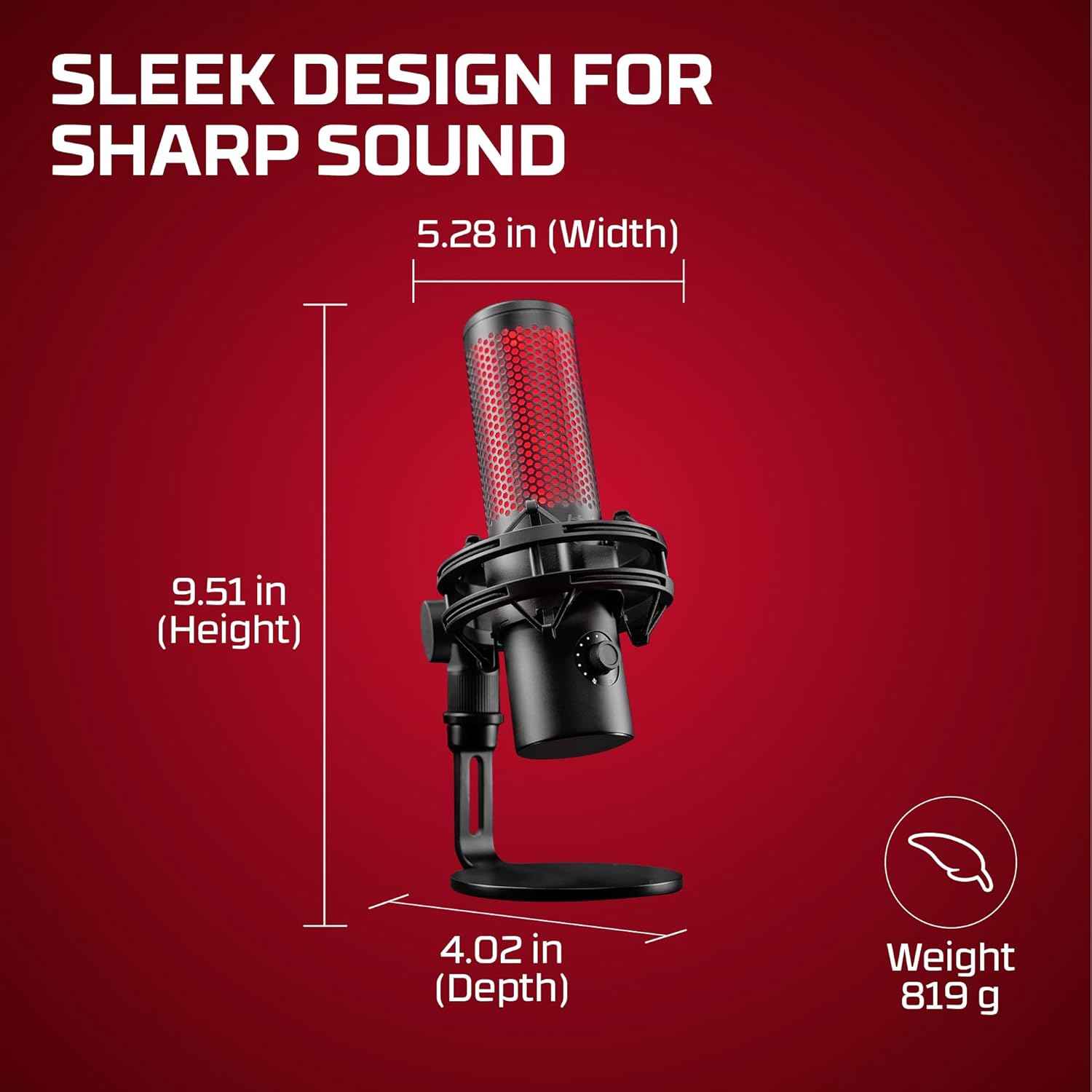 Hyperx Quadcast 2 – Usb Microphone for Gaming, Streaming and Podcasting,