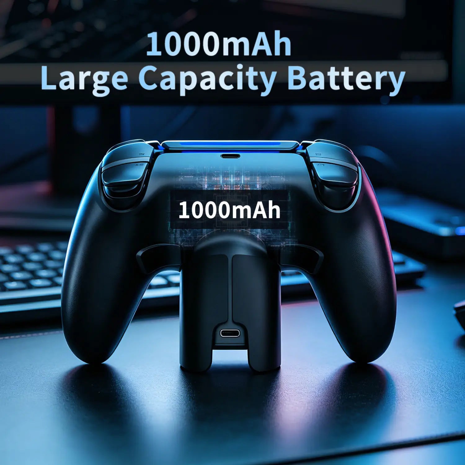 Redragon wargrip g831 wireless gamingpad for ps5 hall effect joystick trigger mechanical d-pad macro with charger dock
