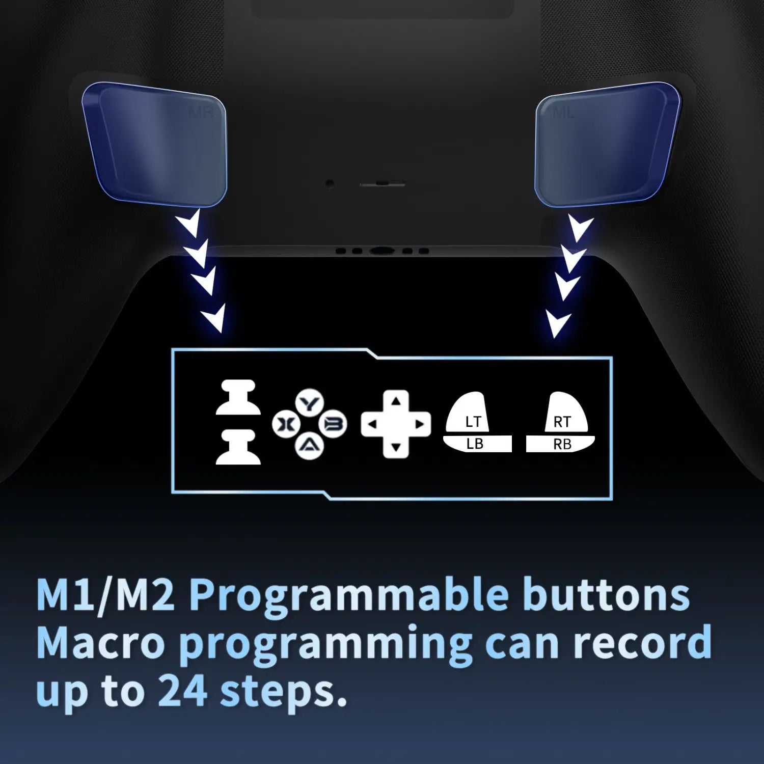 Redragon wargrip g831 wireless gamingpad for ps5 hall effect joystick trigger mechanical d-pad macro with charger dock