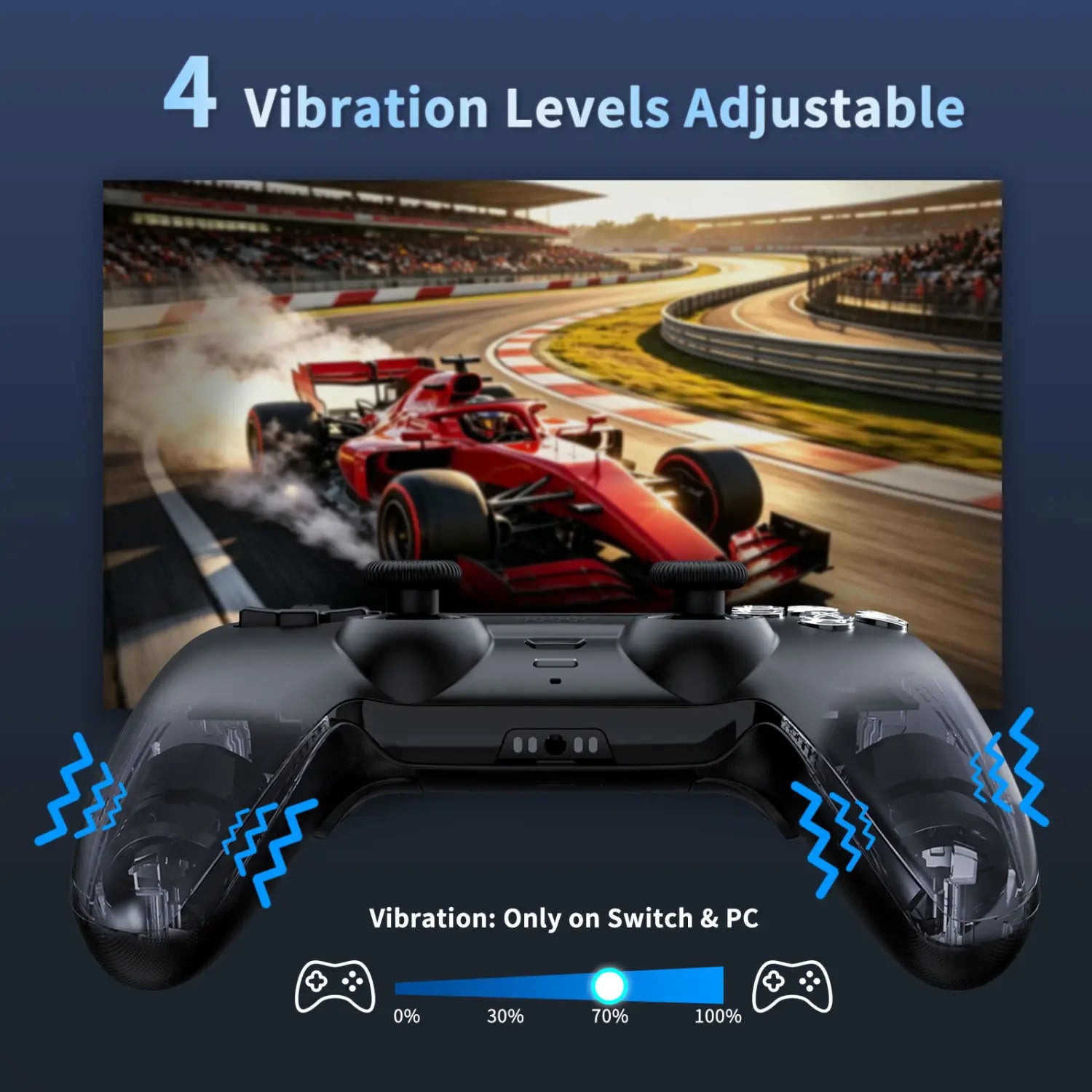 Redragon wargrip g831 wireless gamingpad for ps5 hall effect joystick trigger mechanical d-pad macro with charger dock