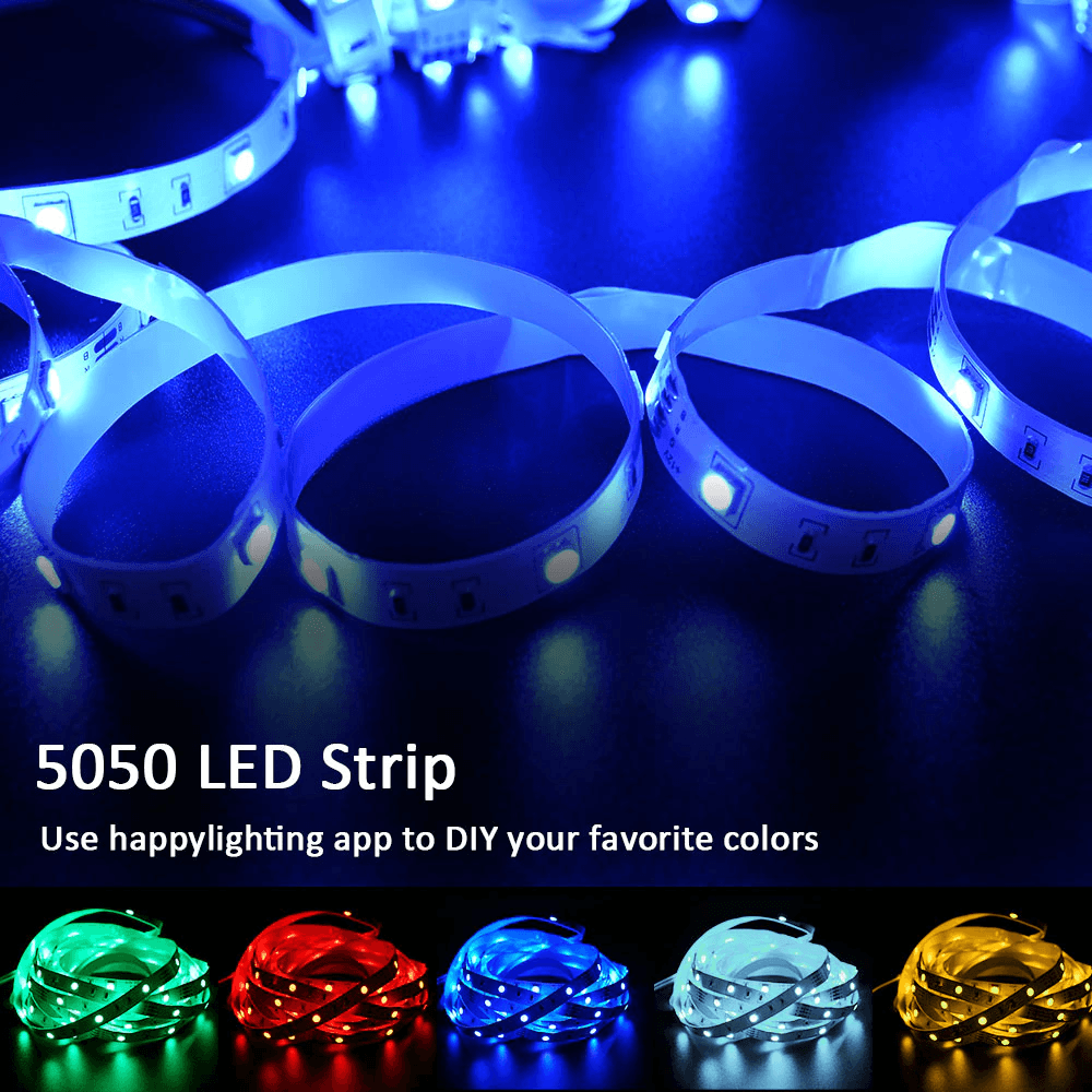 Led Strip Light Rgb 5050 Flexible Ribbon with App Control - Gameonjo