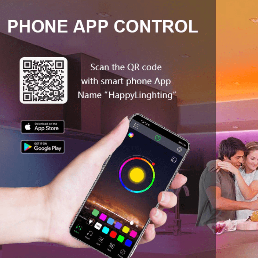 Led Strip Light Rgb 5050 Flexible Ribbon with App Control - Gameonjo