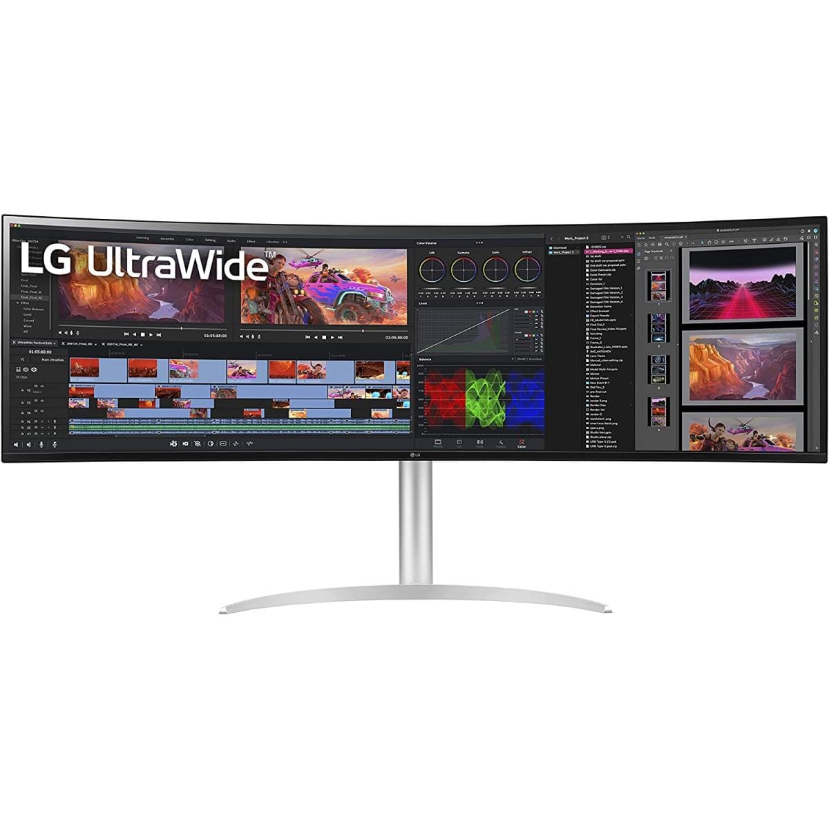 Lg 49wq95c-w 49" Curved Ultrawide Nano Ips 5k 144hz Hdr 400 Hdmi 2.1 G-sync® Compatible Adjustable Stand W/ Speakers - Gameonjo