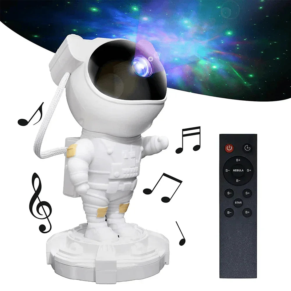 Astronaut night light projector with music - lights