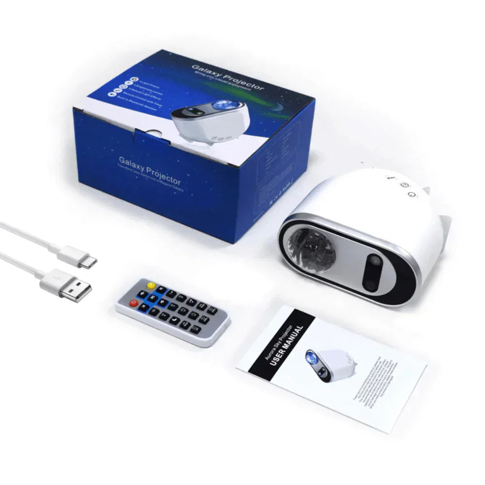 Aurora projector galaxy star bluetooth speaker - lights