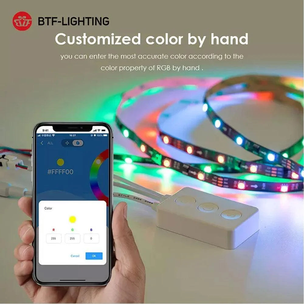 Btf-lighting dreamcolor led strip light bluetooth - lightning | strip lights