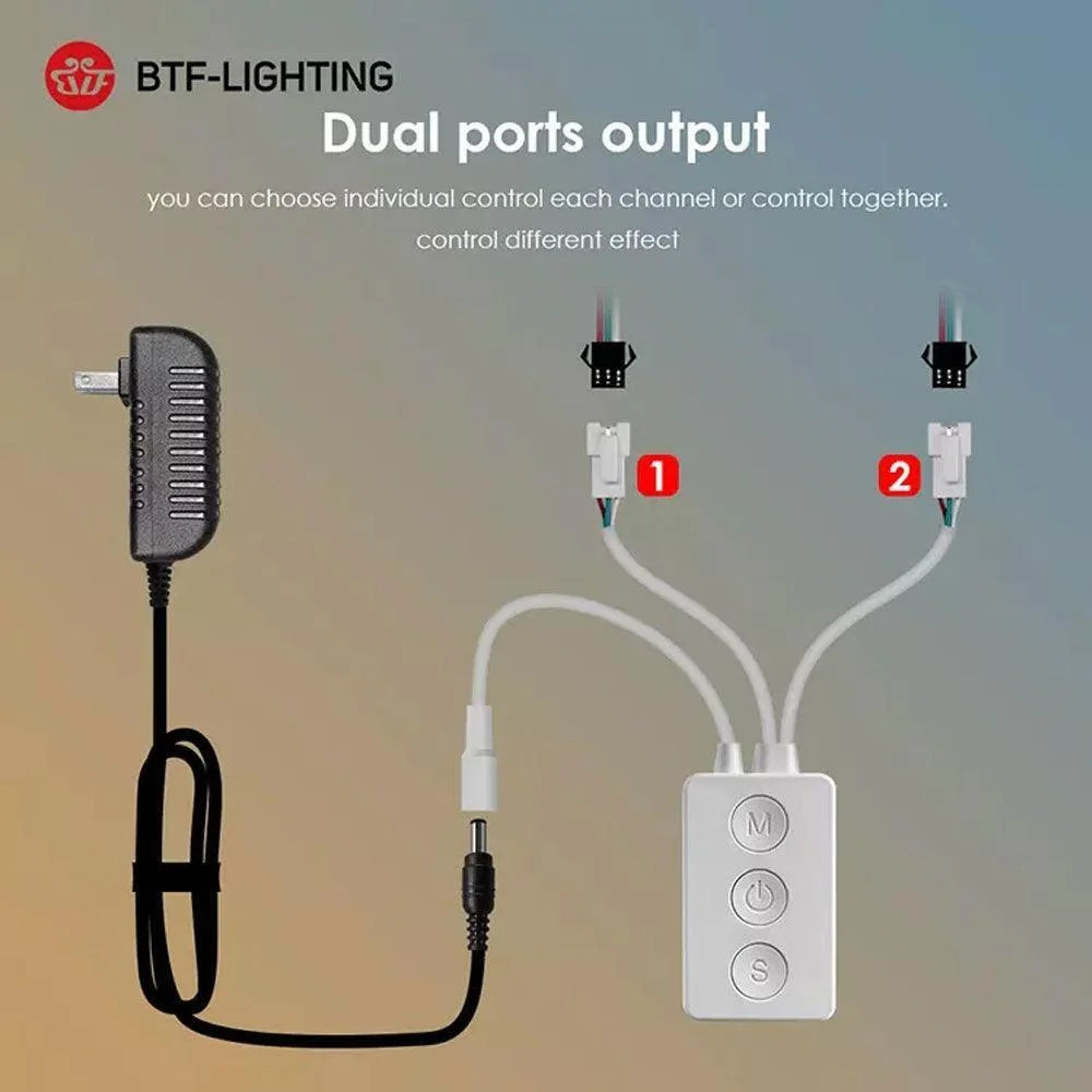 Btf-lighting dreamcolor led strip light bluetooth - lightning | strip lights