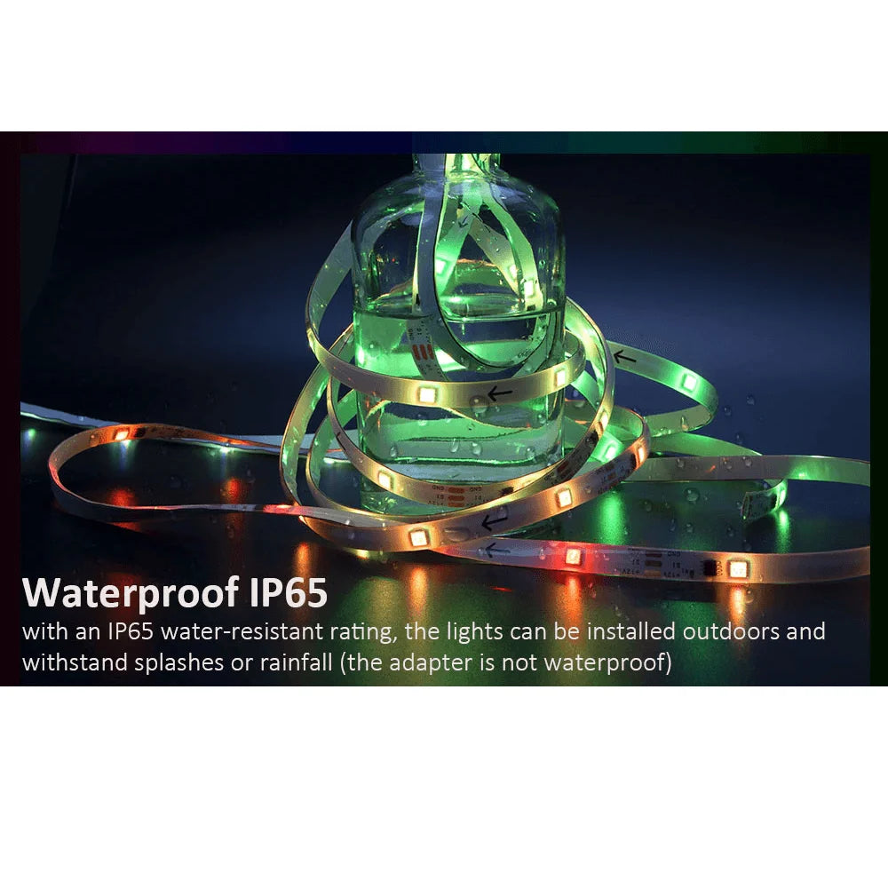 Dream color led strip lights with remote controller waterproof - lightning | strip lights