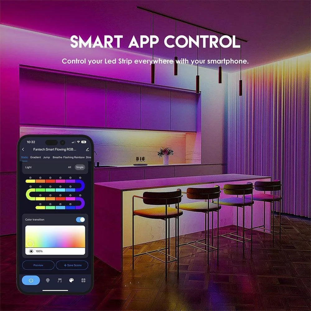 Fantech smart rgb led strip set sls0203 + la1als 6m - lightning | strip lights