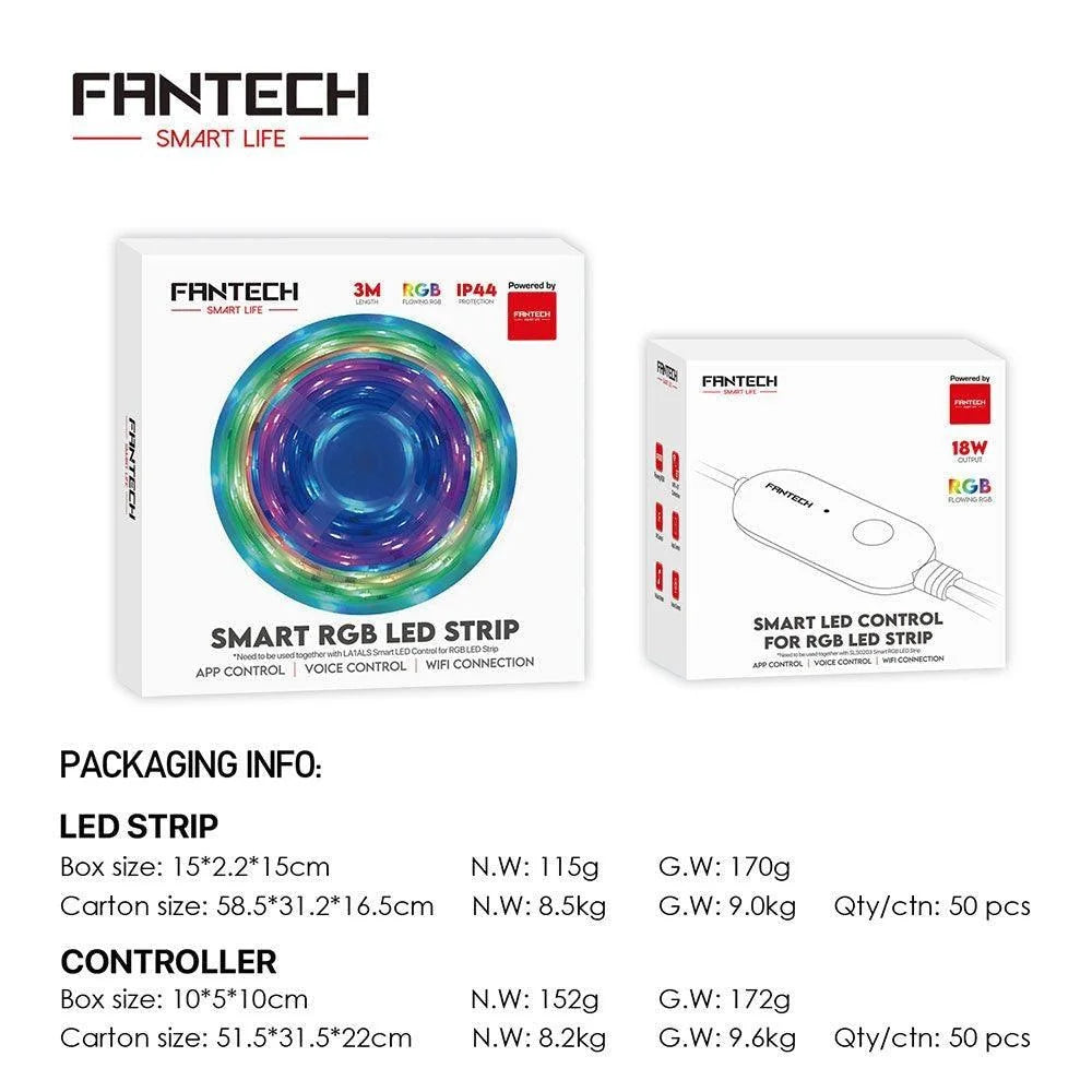 Fantech smart rgb led strip set sls0203 + la1als 6m - lightning | strip lights