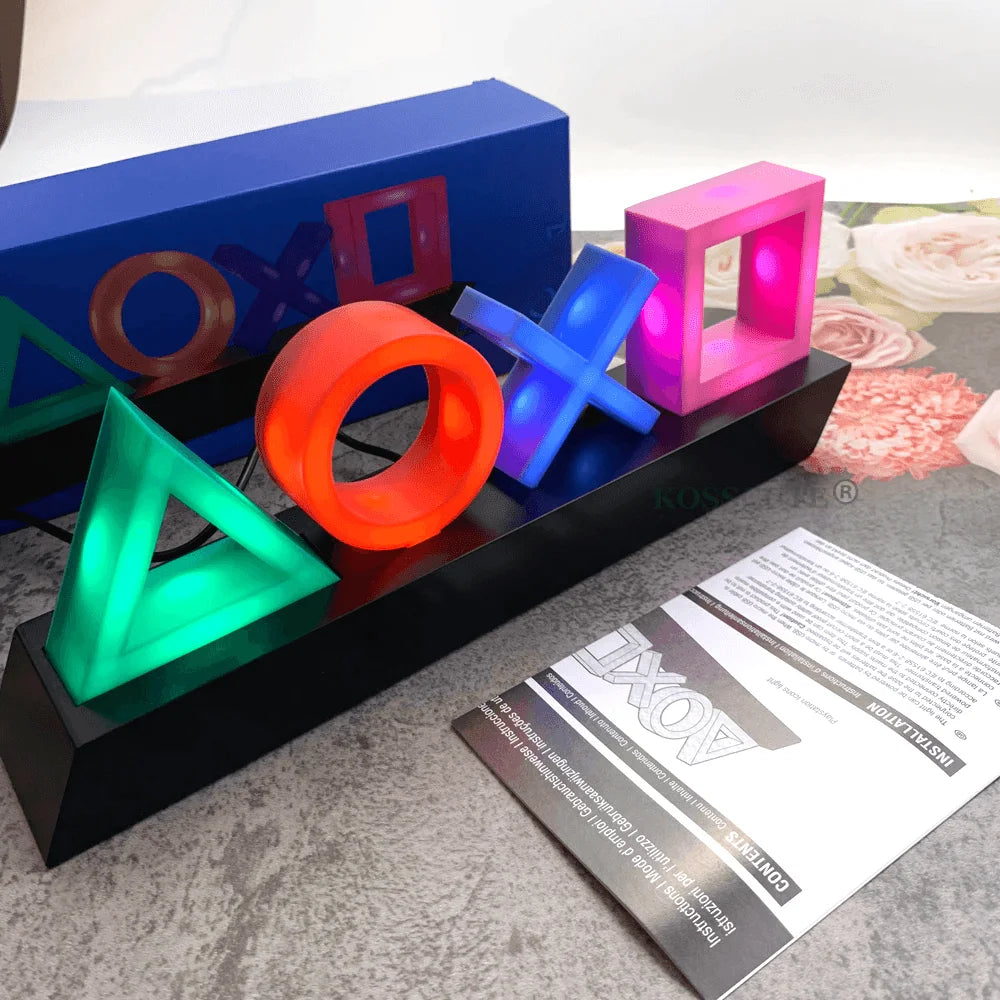 Game icon light ps4 music playstation icon - lightning | panels | lamps | signs