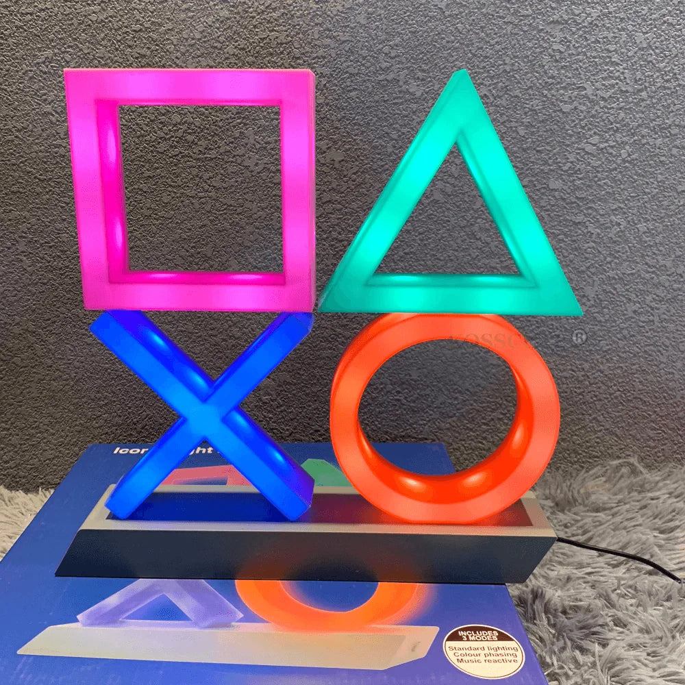 Game icon light ps4 music playstation icon - lightning | panels | lamps | signs