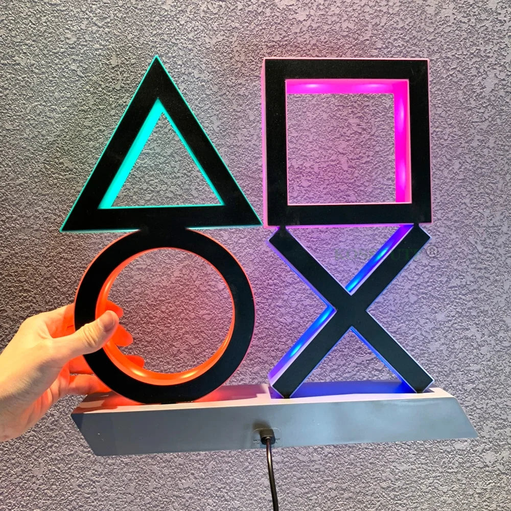 Game icon light ps4 music playstation icon - lightning | panels | lamps | signs