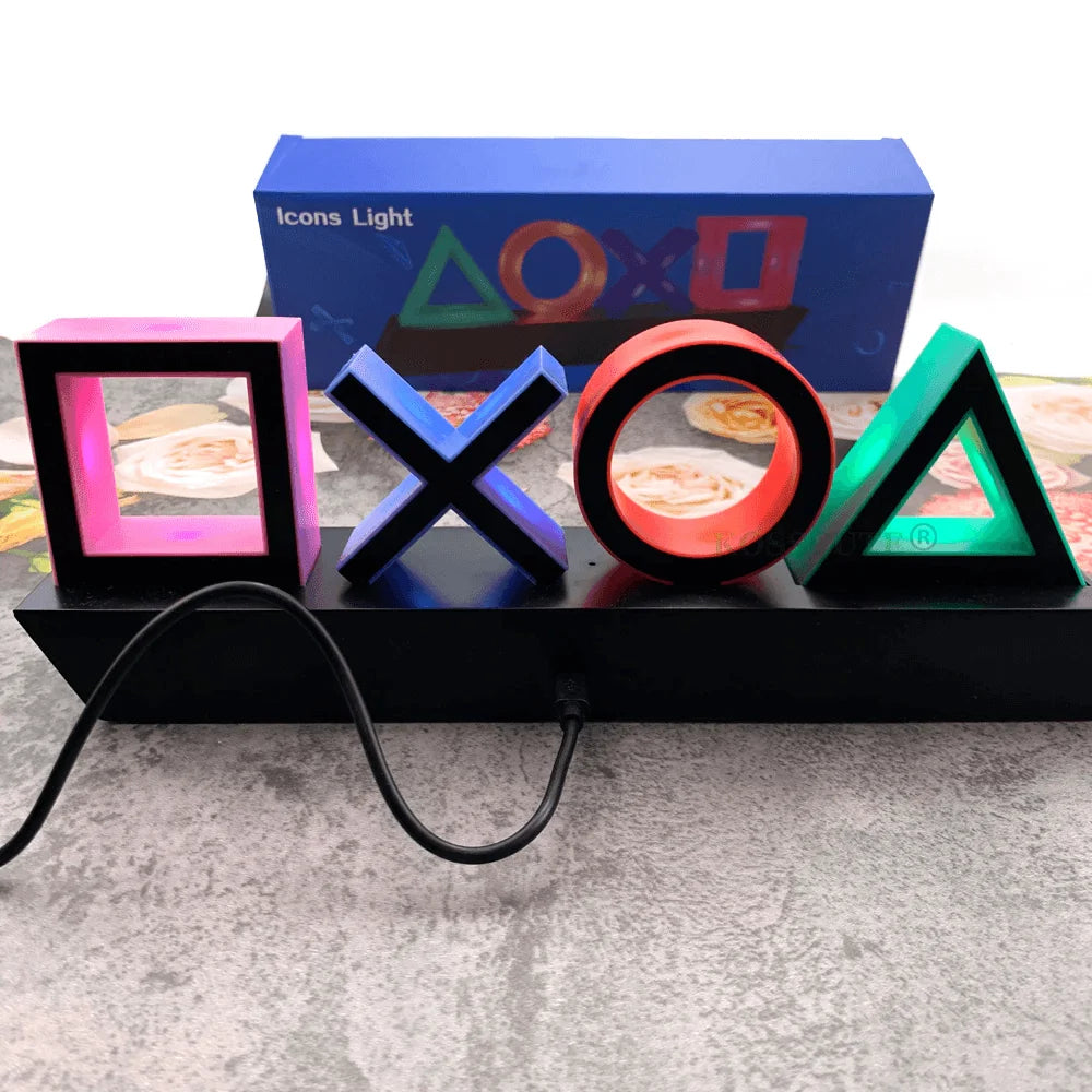 Game icon light ps4 music playstation icon - lightning | panels | lamps | signs
