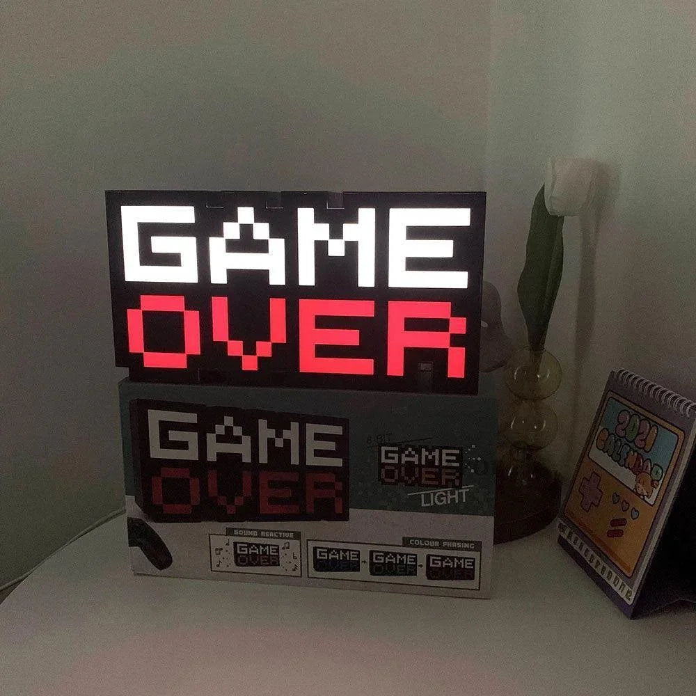 Game over lamp voice control led light - lightning | panels | lamps | signs