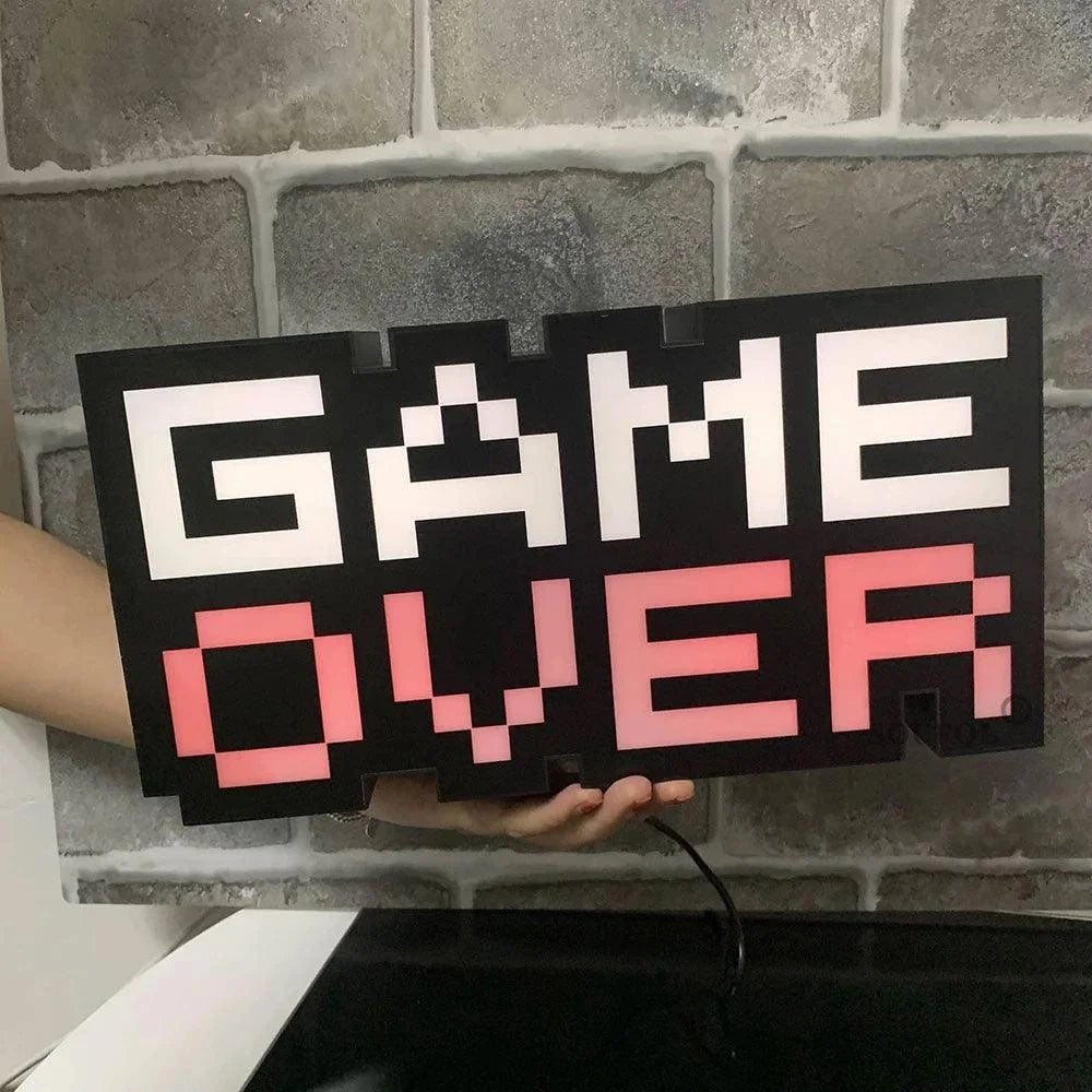 Game over lamp voice control led light - lightning | panels | lamps | signs