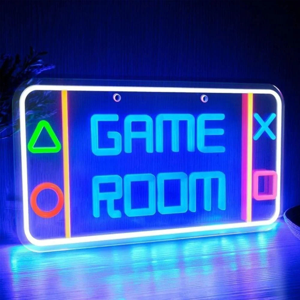 Led neon gaming signs for ultimate game room neon decor - lightning | panels | lamps | signs