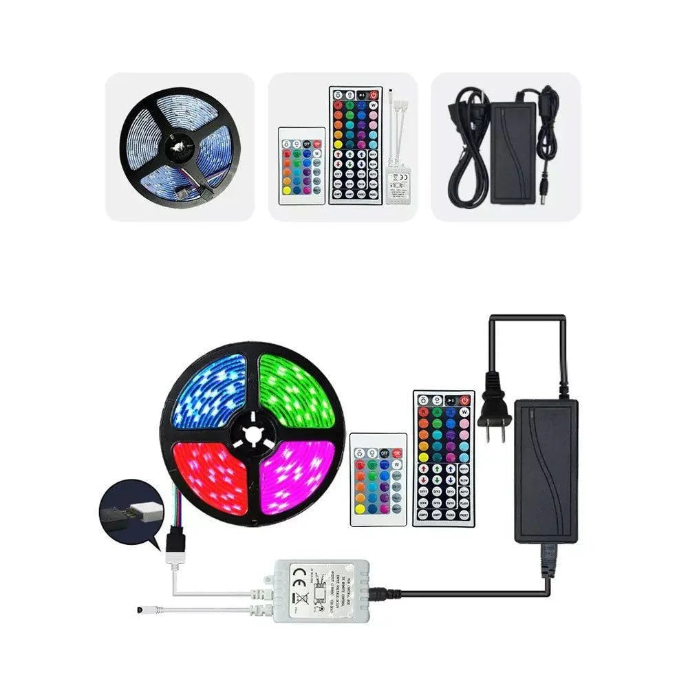 Led strip 5050 rgb light bar set smart application - lightning | strip lights