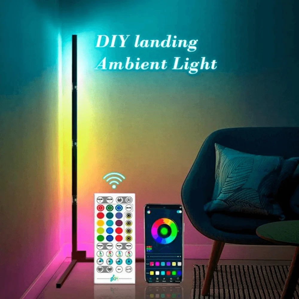 Modern rgb floor lamp for stylish corner decoration - lightning | panels | lamps | signs