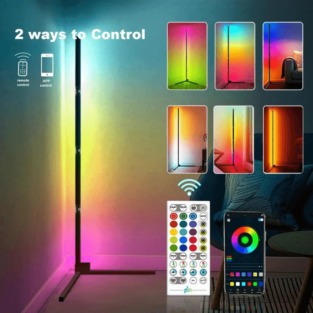 Modern rgb floor lamp for stylish corner decoration - lightning | panels | lamps | signs