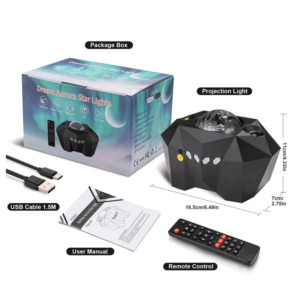 Night light galaxy projector for dreamy nights and relaxing ambiance - black - lightning | projectors