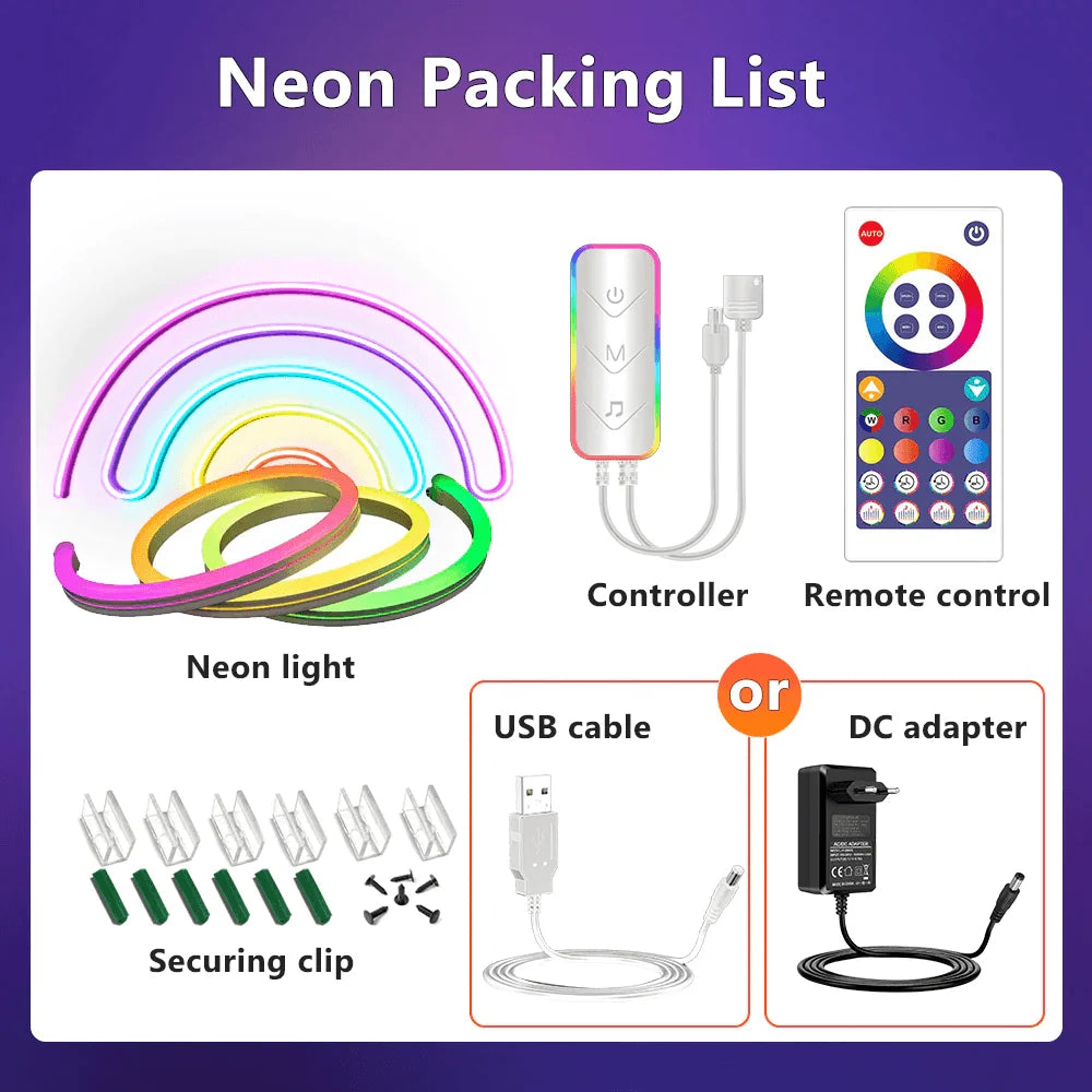 Rgb led smart neon strip ws2811 - lightning | strip lights