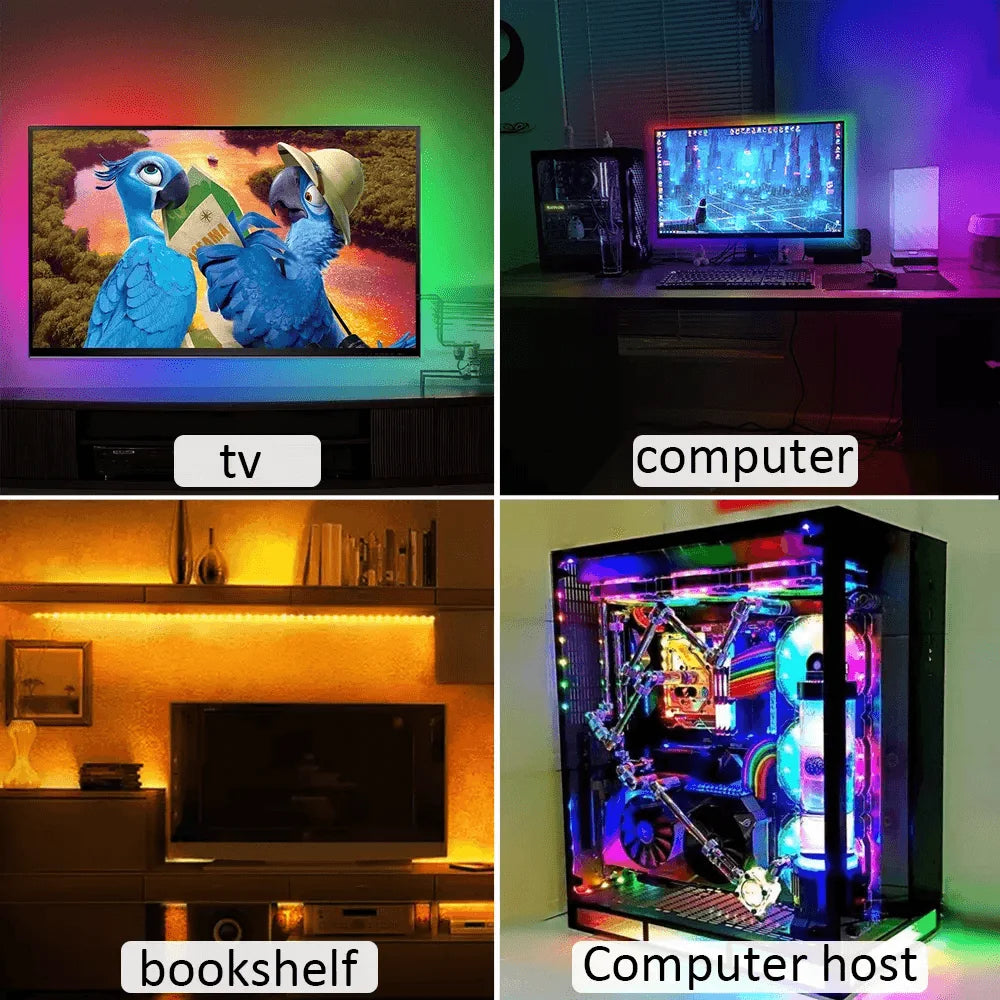 Rgb led strip light rgb5050 led with app control - lightning | strip lights