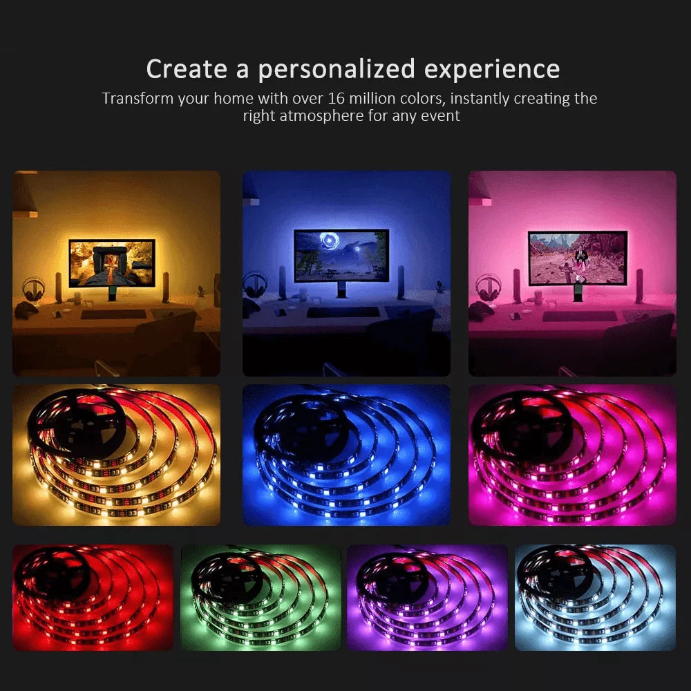 Rgb led strip light rgb5050 led with app control - lightning | strip lights