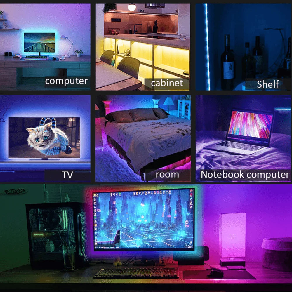 Rgb led strip light rgb5050 led with app control - lightning | strip lights