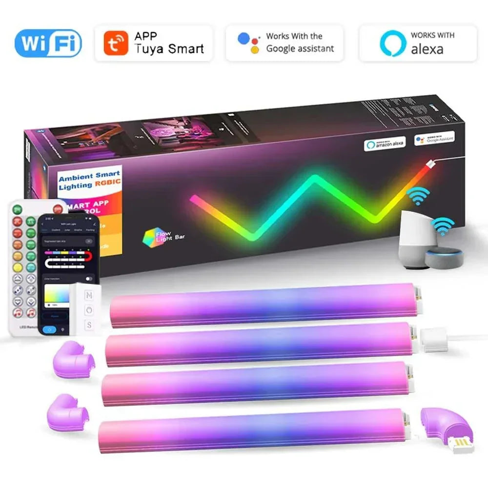 Rgbic led smart wall lamp light - 4 - lights