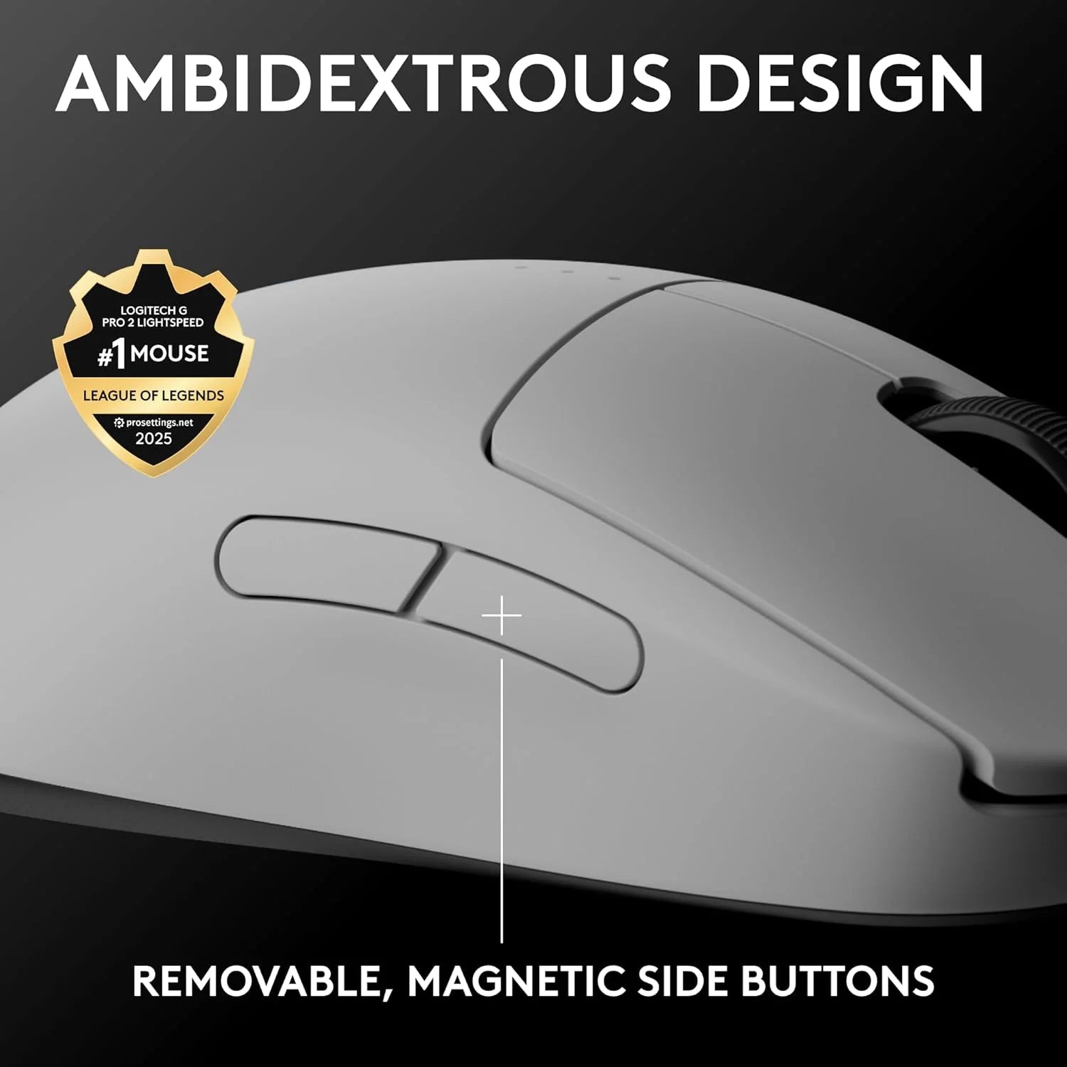 Logitech g pro 2 lightspeed wireless gaming mouse right- or left-handed mouse with up to 4 customizable and switchable