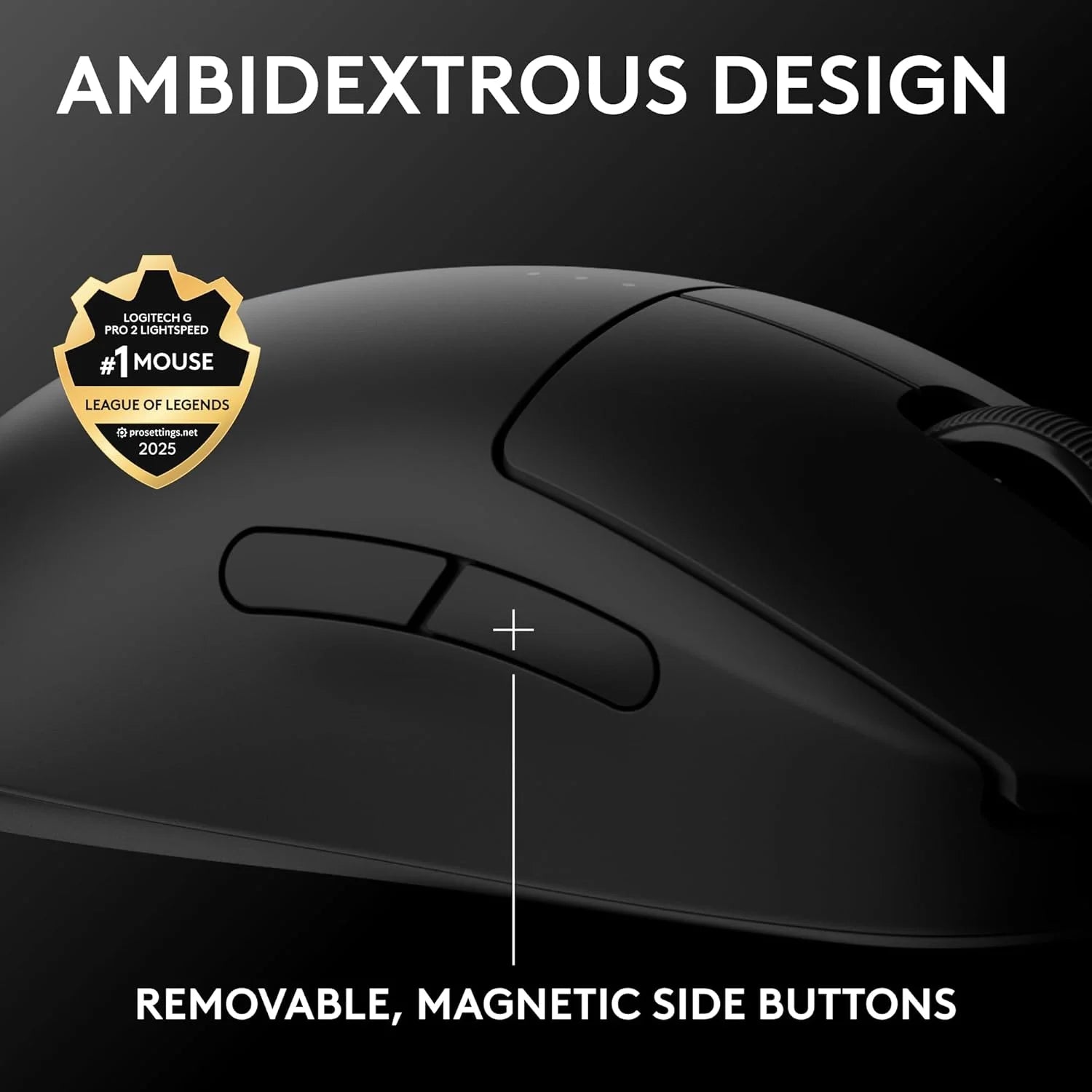 Logitech g pro 2 lightspeed wireless gaming mouse right- or left-handed mouse with up to 4 customizable and switchable