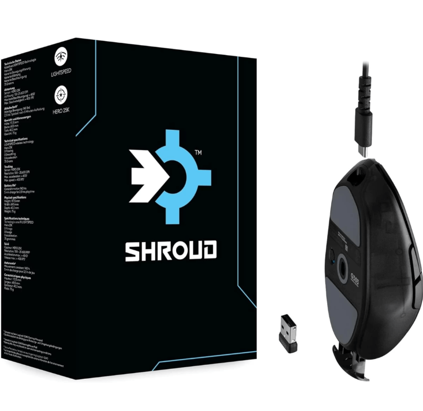 Logitech G303 Shroud Edition Wireless Mouse