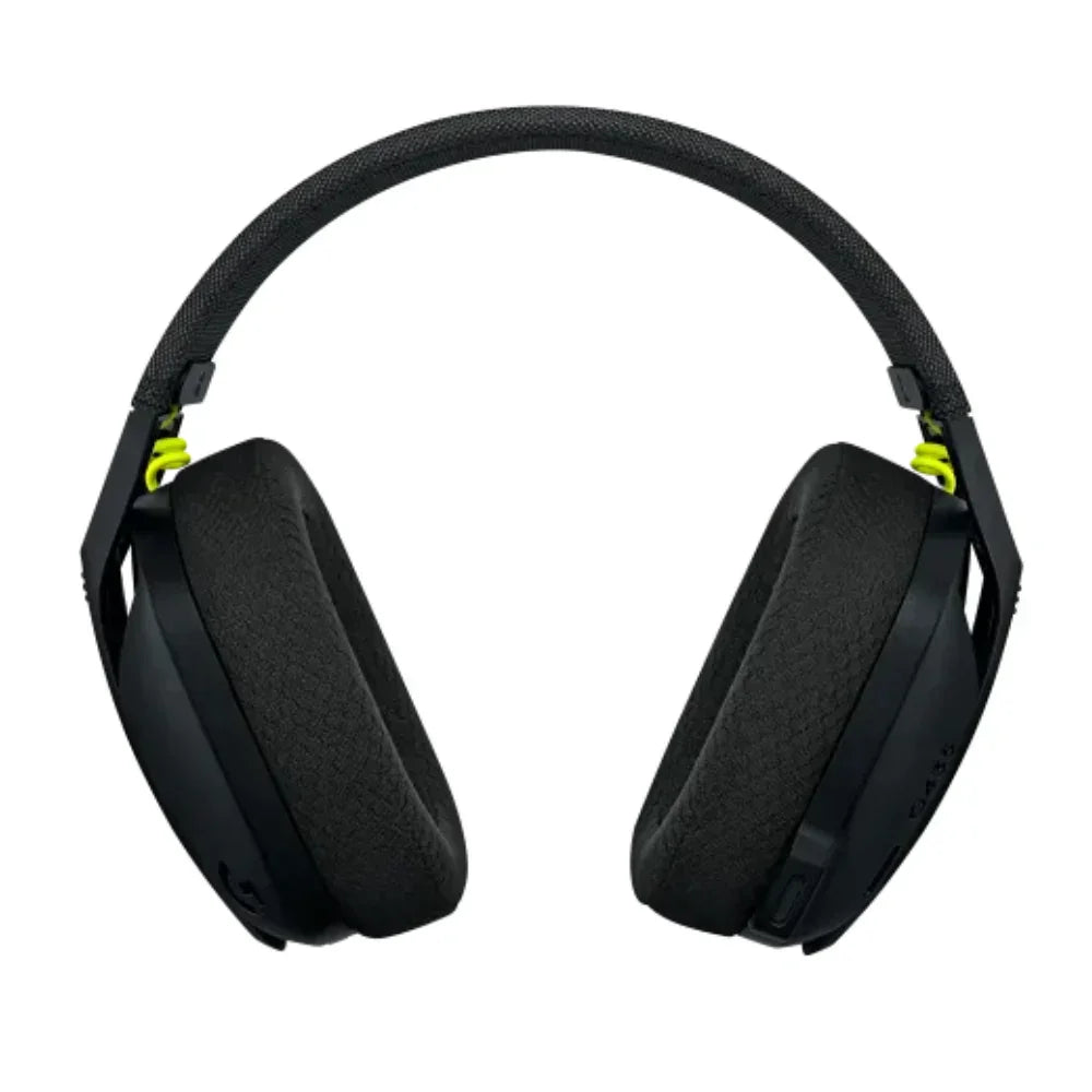 Logitech g435 ultra-light wireless bluetooth gaming headset - black and neon yellow - headsets