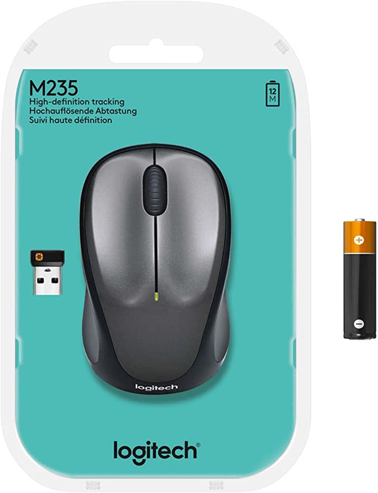 Logitech Mouse Wireless M235 - Grey - Gameonjo