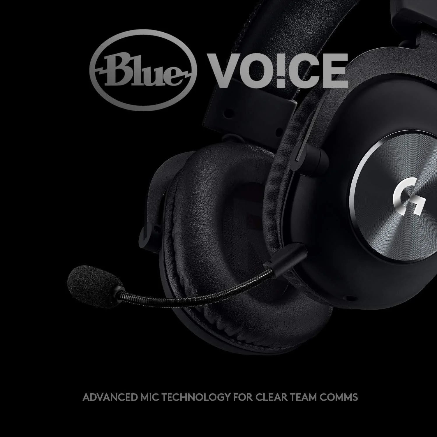 Logitech pro x gaming headset with blue vo!ce mic