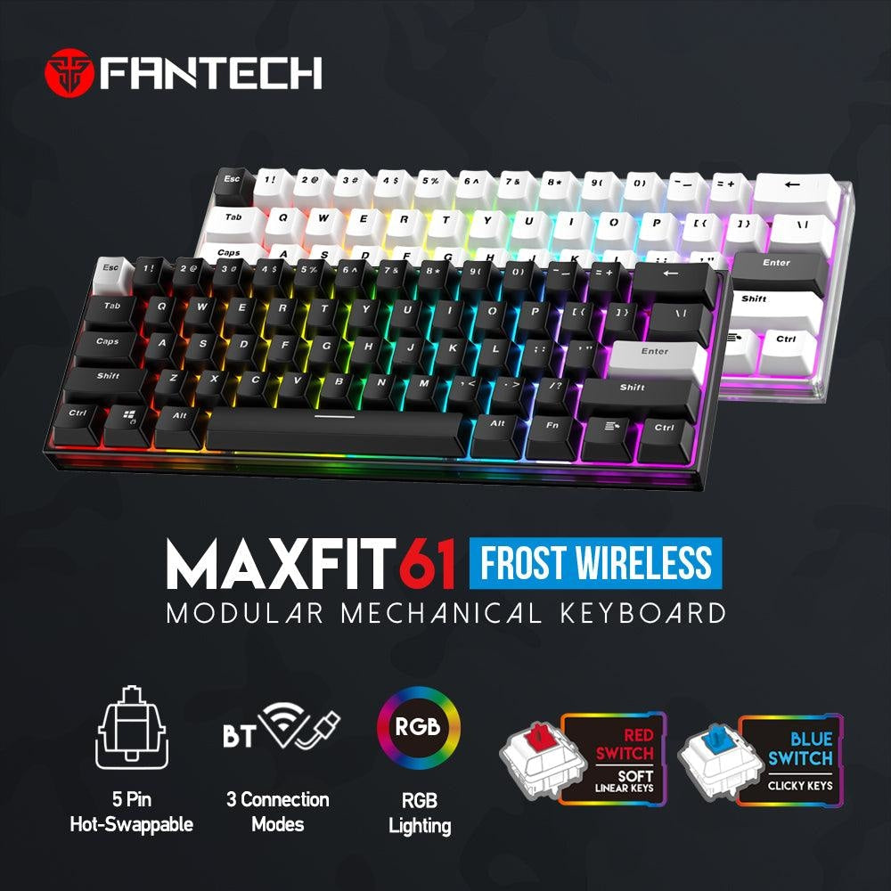 Maxfit61 Frost Wireless Modular Mechanical Keyboard - Gameonjo