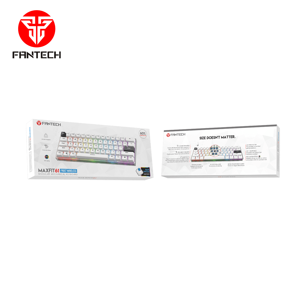 Maxfit61 Frost Wireless Modular Mechanical Keyboard - Gameonjo