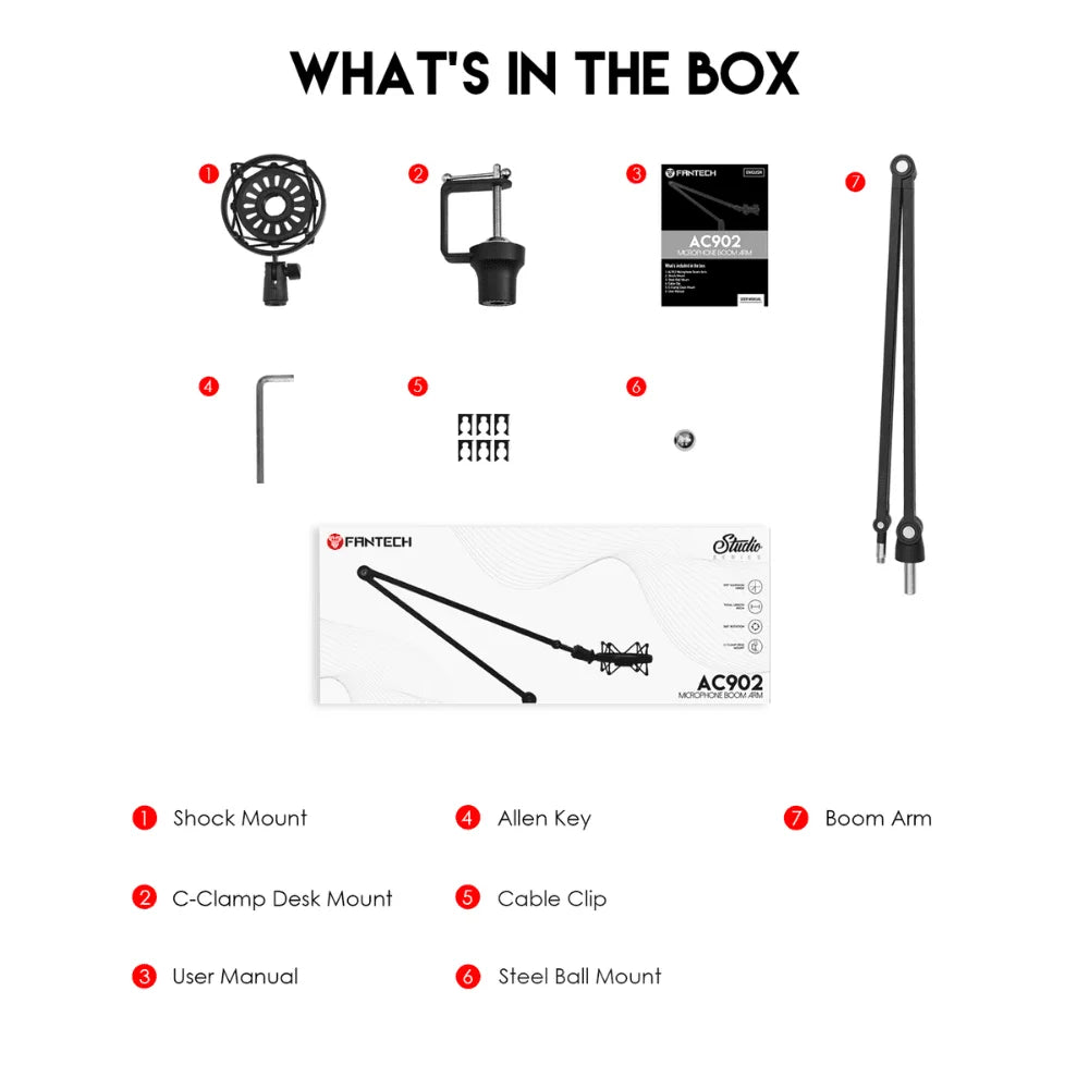 Fantech ac902 microphone boom arm - streaming