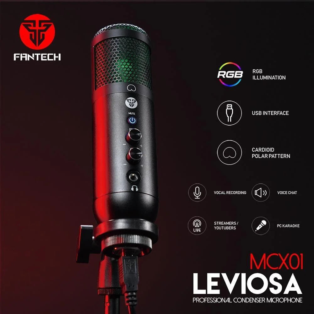 Fantech leviosa mcx01 professional condenser microphone - streaming