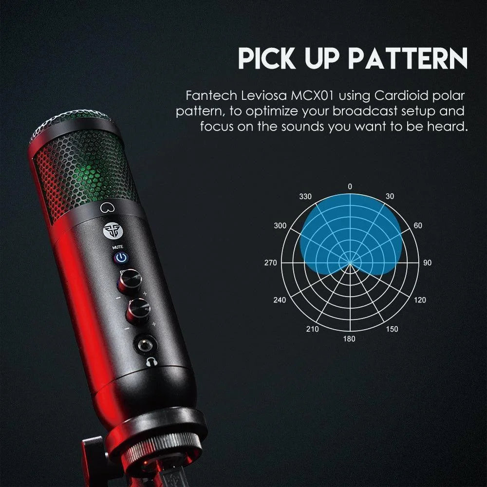 Fantech leviosa mcx01 professional condenser microphone - streaming