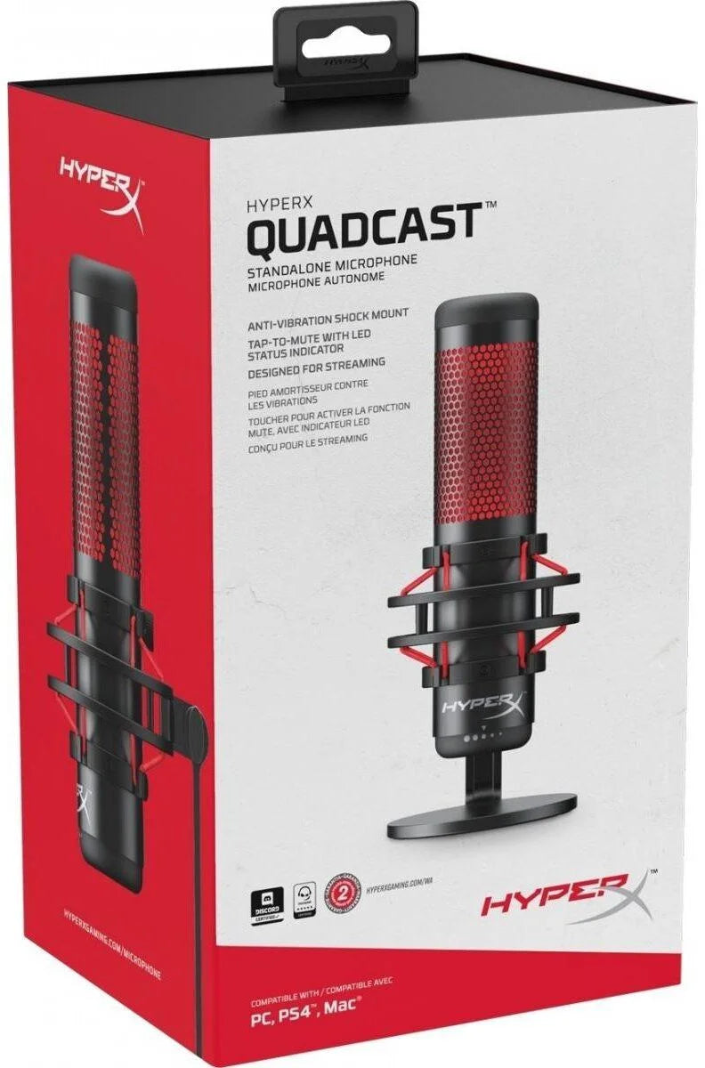 Hp hyperx quadcast high performance multi pattern usb - microphones