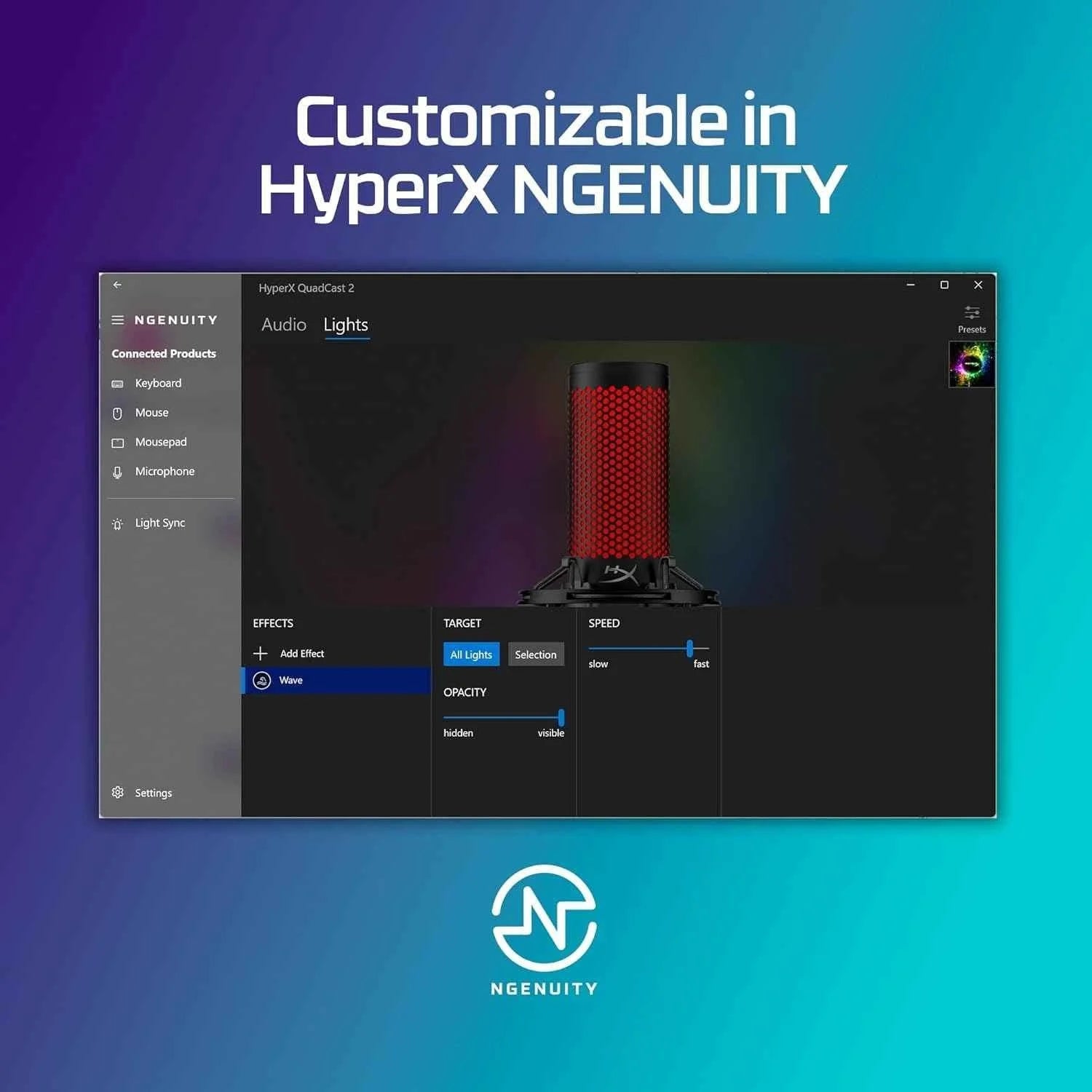 Hyperx quadcast 2 microphone for gaming streaming and podcasting - streaming