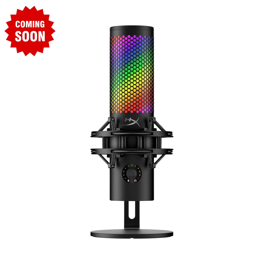 Hyperx quadcast 2 microphone - usb microphone with rgb lighting for streaming - streaming