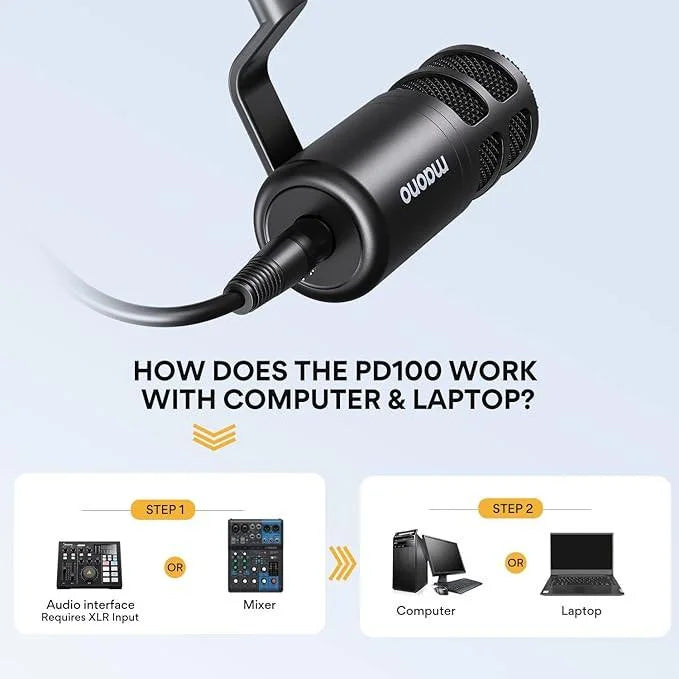 Maono xlr podcast microphone pd100 - microphones