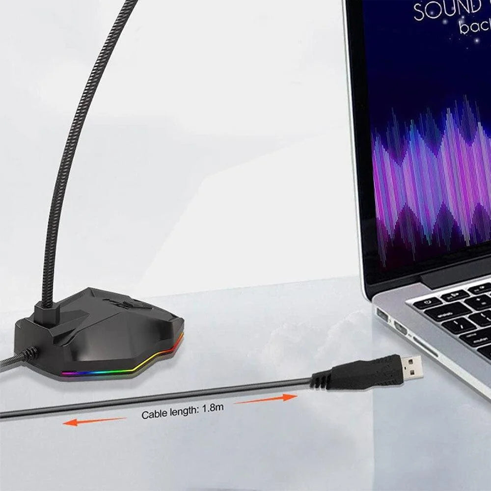 Redragon gm99 stix usb microphone with rgb lighting - streaming