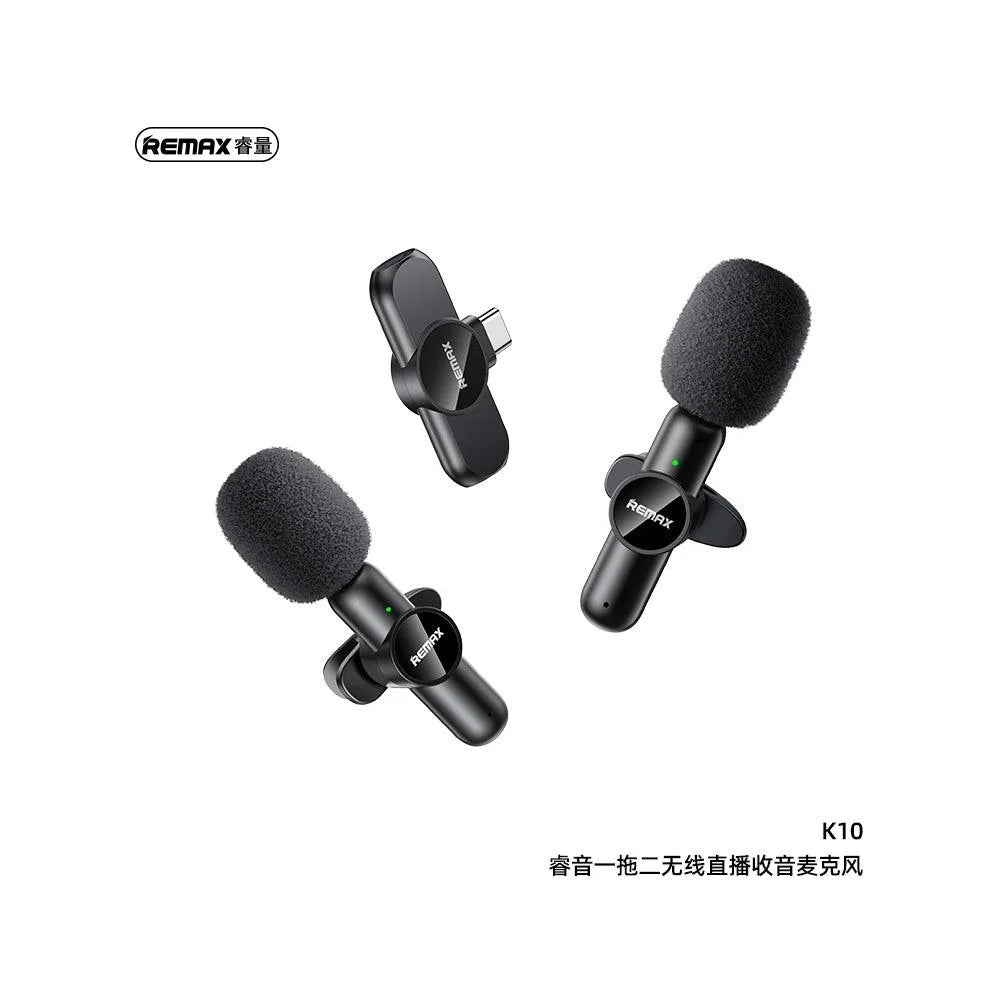 Remax wireless microphone k10 - one-to-two live-streaming solution - streaming