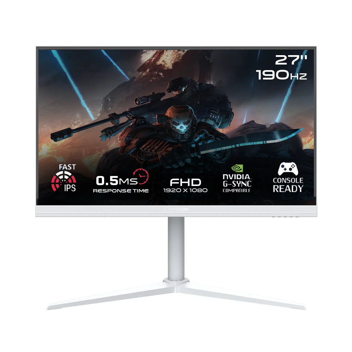 Gameon artic pro series 27 inch fhd 190hz mprt 0.5ms fast ips - monitors